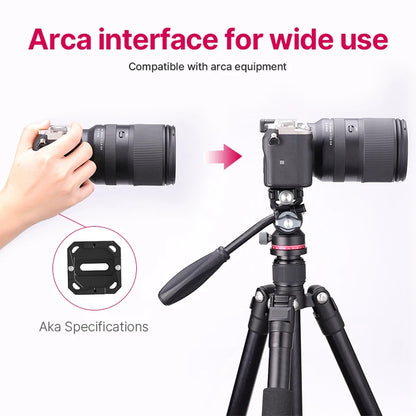 Ulanzi U-190 Panoramic Tripod Head – Hydraulic Fluid Video Damping Head for DSLR, Monopod & Mobile Camera Stand