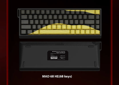 MADLIONS MAD 60/68HE Magnetic Switch Wired Gaming Keyboard – Hot Swap, Rapid Trigger, Customizable PC Gamer Accessory