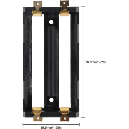 6PCS 18650 Battery Holder - 2-Slot Li-Ion Battery Clip Case with Copper Contacts Storage Box