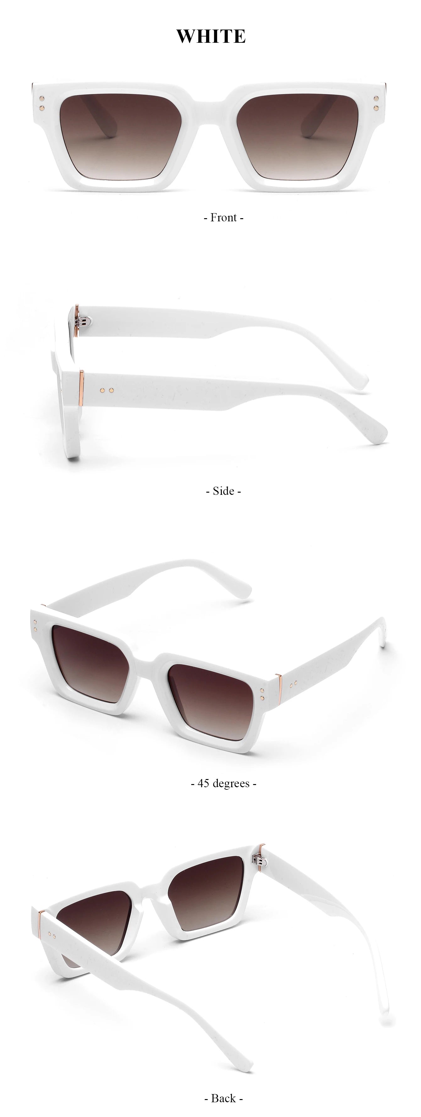 Ruiao 2024 Luxury Premium Designer Sunglasses – Black Square Shades for Men & Women