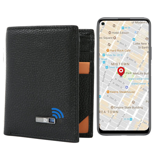 Smart Tracker Wallet for Men - GPS Finder Slim Wallet Gift for Dad, Birthday & Christmas 2025
