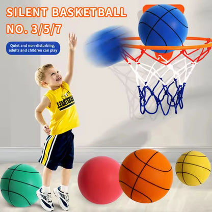 Silent Basketball — Quiet, High-Density Soft PU Foam Squeezable Ball — Indoor Mute Bouncing Sports Toy for Kids