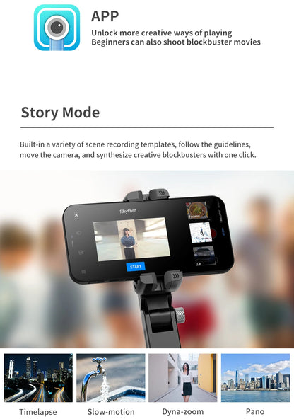 360° Rotation Gimbal Stabilizer & Selfie Stick – Tripod for iPhone & Smartphone Live Photography
