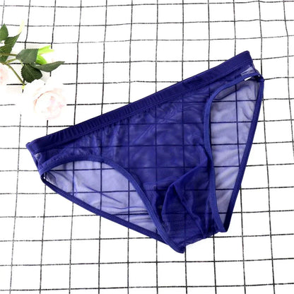 Full Transparent Mesh Men's Briefs - Ultra-Thin Breathable See-Through Underwear