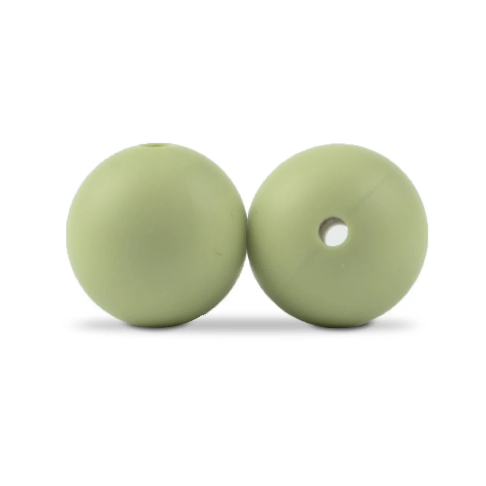 LOFCA Silicone Round Beads 20pcs - 9/12/15mm DIY Jewelry Making Beads for Bracelets, Keychains & Necklaces