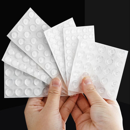 100Pcs Self-Adhesive Silicone Furniture Bumpers - Rubber Door Stoppers, Cabinet Dampers & Protective Cushion Pads, 6/8/10mm