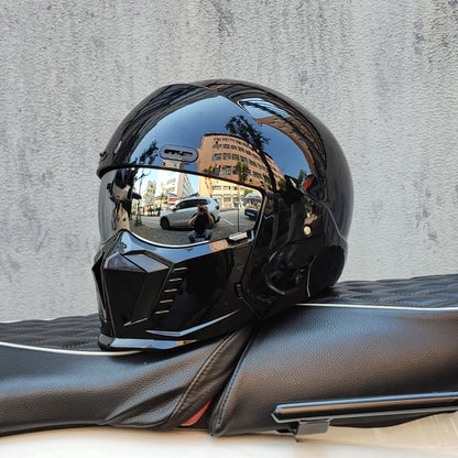 Retro Scorpion Half Motorcycle Helmet – Vintage Locomotive Style Multi-Purpose Moto Helmet (M-XXXL)