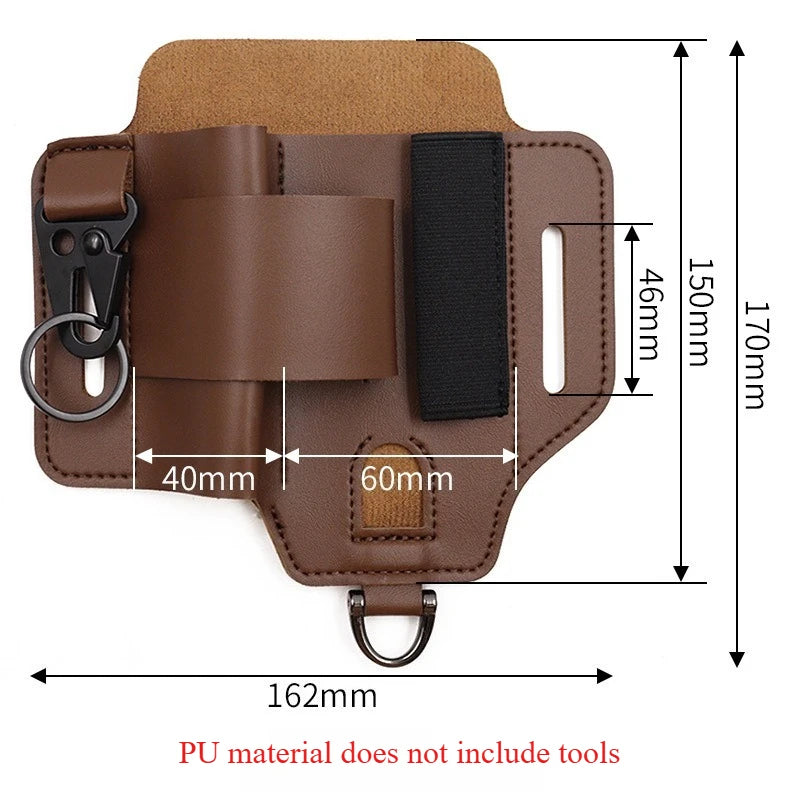 EDC Tactical Tool Holster - Outdoor Waist Storage Pouch for Flashlight, Knife & Wilderness Survival Gear