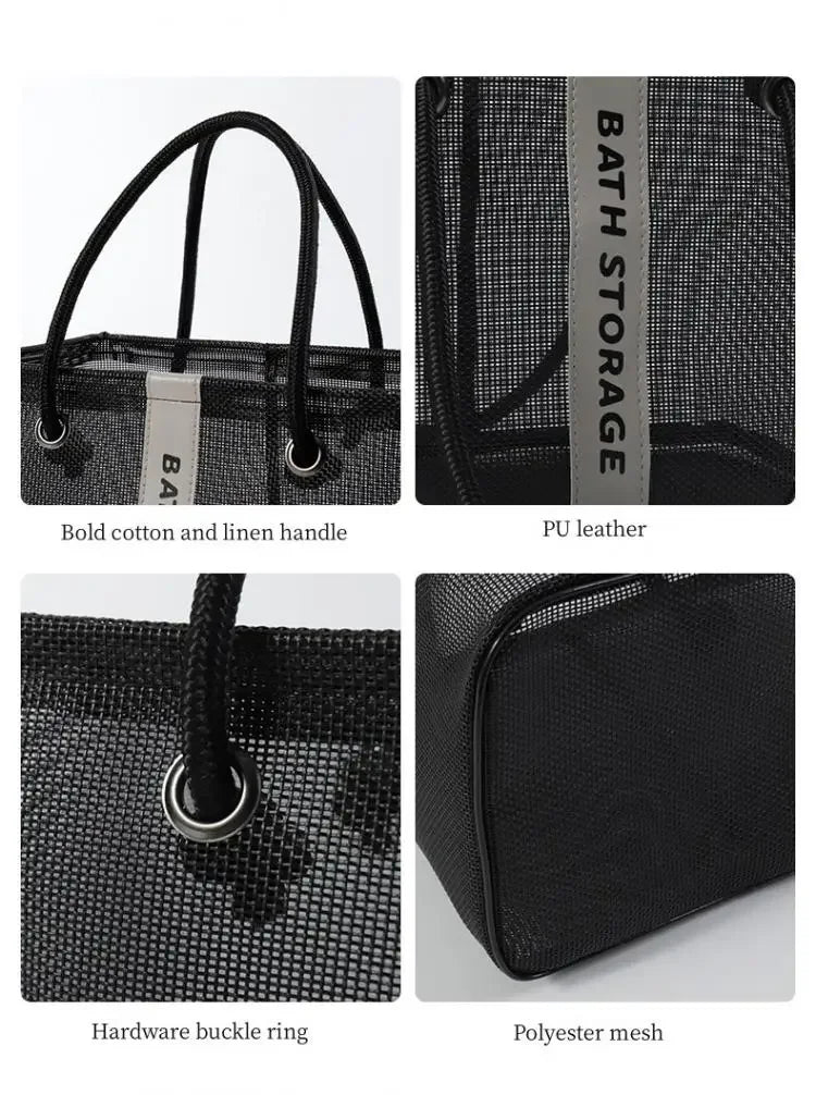 Large Capacity Cosmetic Bag - Portable Travel Wash Handbag, Transparent Shower Makeup Pouch, Unisex Toiletries Organizer