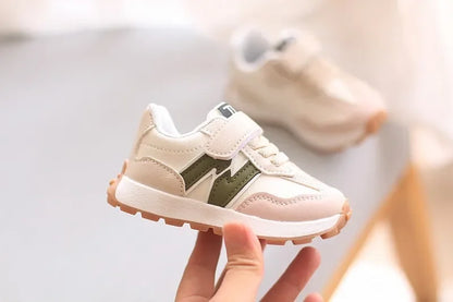 New Kids Sports Shoes - Non-Slip Breathable Lace-Up & Hook and Loop Casual Sneakers, Lightweight Soft Sole