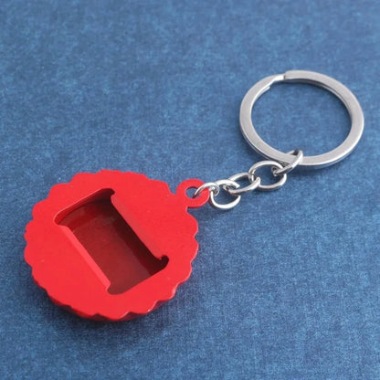 Cola Bottle Cap Keychain - Mini Bottle Opener Key Ring for Men & Women, Car & Bag Accessory