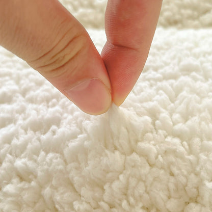 Plush Fleece Fitted Sheet - Warm Imitation Lambswool Bedding for Winter