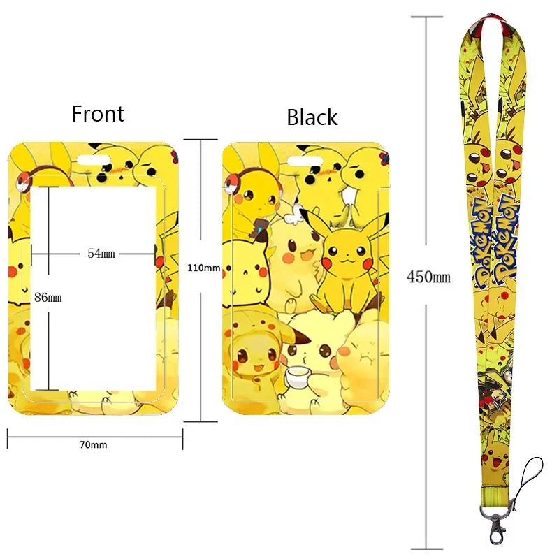Pikachu Neck Strap Lanyard for Keys – ID Badge Holder, Keychain, Key Rings, Fashion Accessory Gift