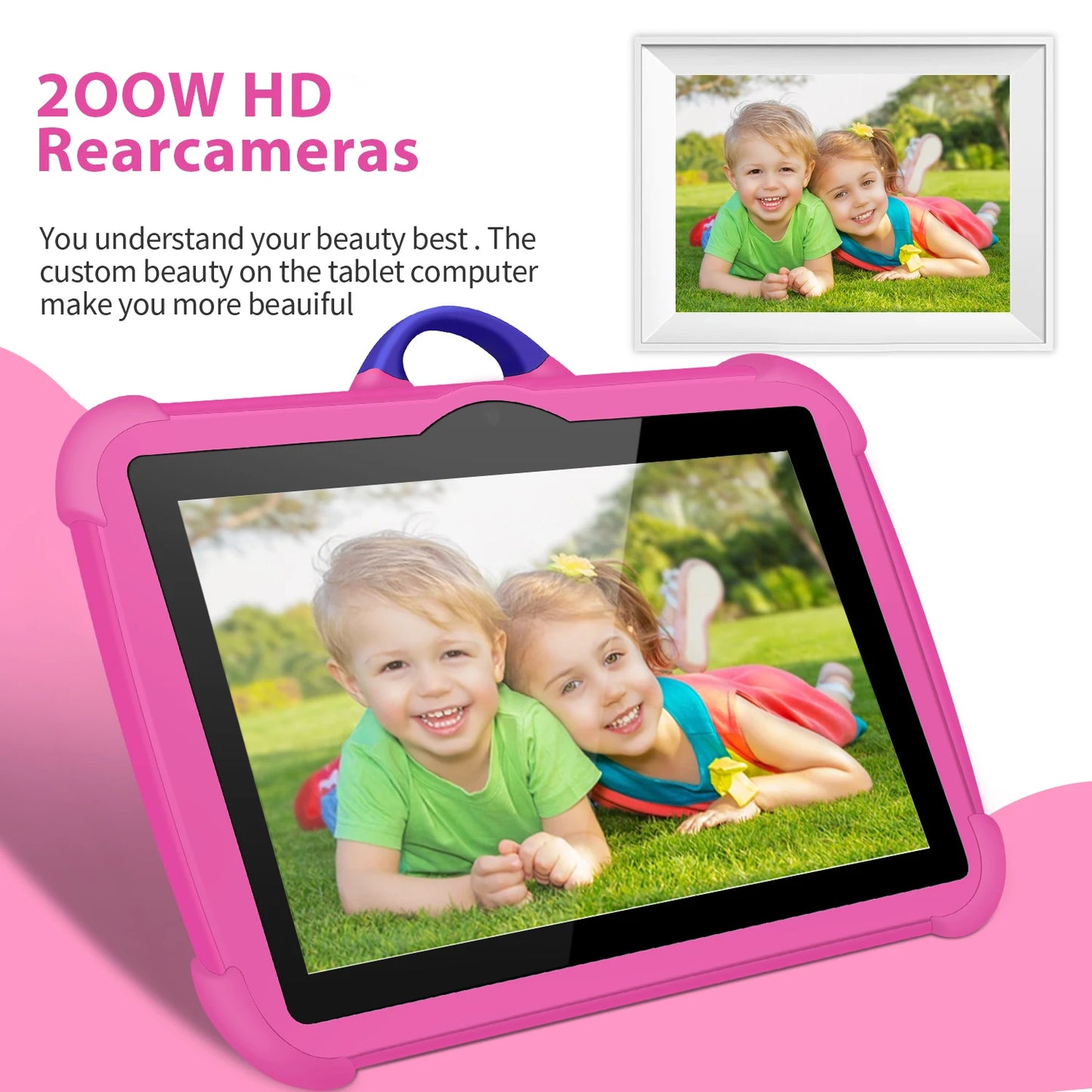 New Cartoon Pattern Kids Tablet – 7 Inch, Quad-Core, 4GB RAM, 64GB ROM, Android Learning & Education Games, Children's Gift