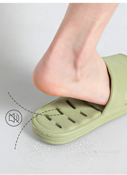 Feslishoet Unisex EVA Non-Slip Soft Bottom Shower Slippers – Quick-Drying Punching Bathroom Footwear