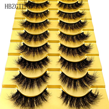 10 Pairs 3D Mink False Eyelashes – Natural Long & Short Fake Lashes Makeup Kit (38 Styles)