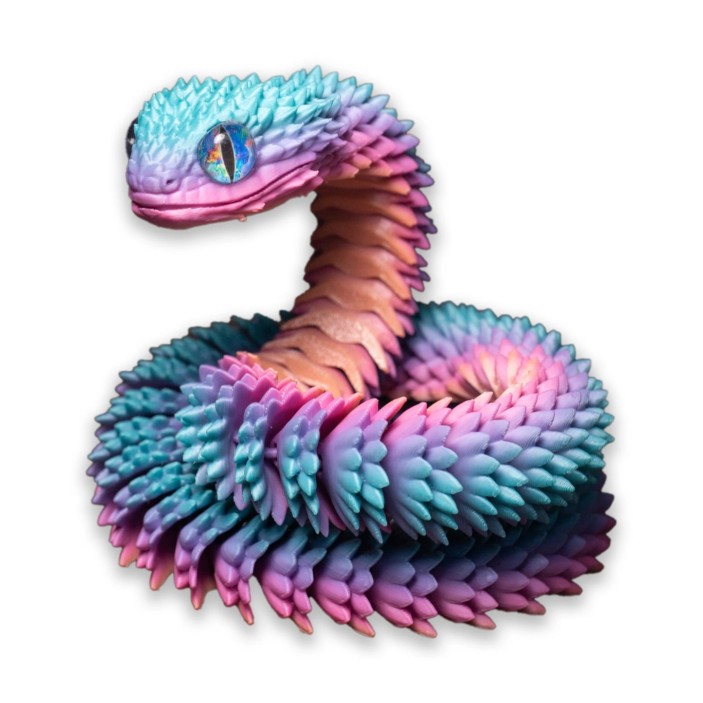 3D Printed Movable Snake Figurine – Realistic Jointed Simulation Ornament for Home & Office, 2025 New Year Craft Gift