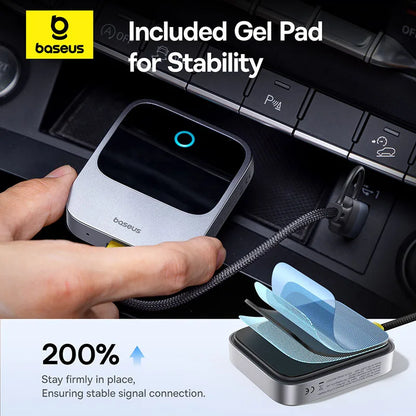 Baseus Wireless CarPlay Adapter - Wired to Wireless Auto Connect, Plug & Play Bluetooth Smart Car System