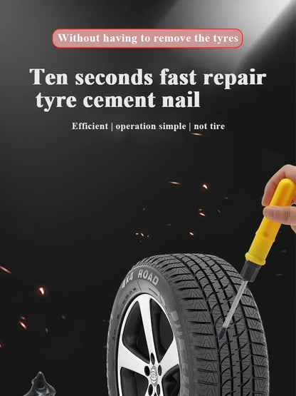 10/30PCS Car & Motorcycle Tyre Repair Nail Set – Universal Rubber Puncture Repair Tool for Truck, Scooter & Bike Tires