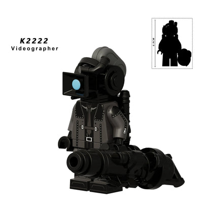 KDL Skibidi Toilet Man Anime Block Figures – TVMan, Titan, Cameraman & Speakerman Model Toy Gift for Kids