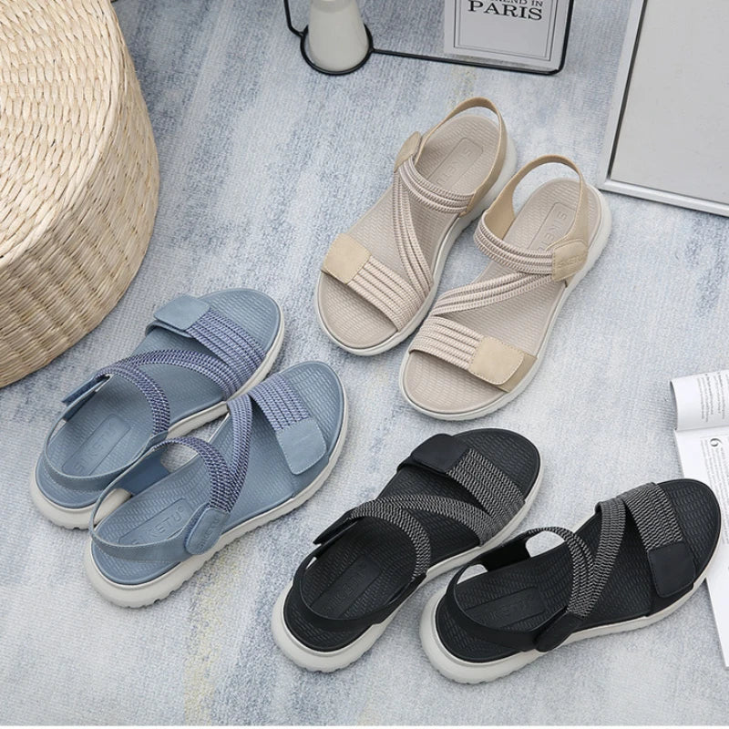 Women’s Summer Wedge Sandals 2025 – Elegant Open-Toe Outdoor Sports Beach Shoes, Comfortable Height-Boost Footwear