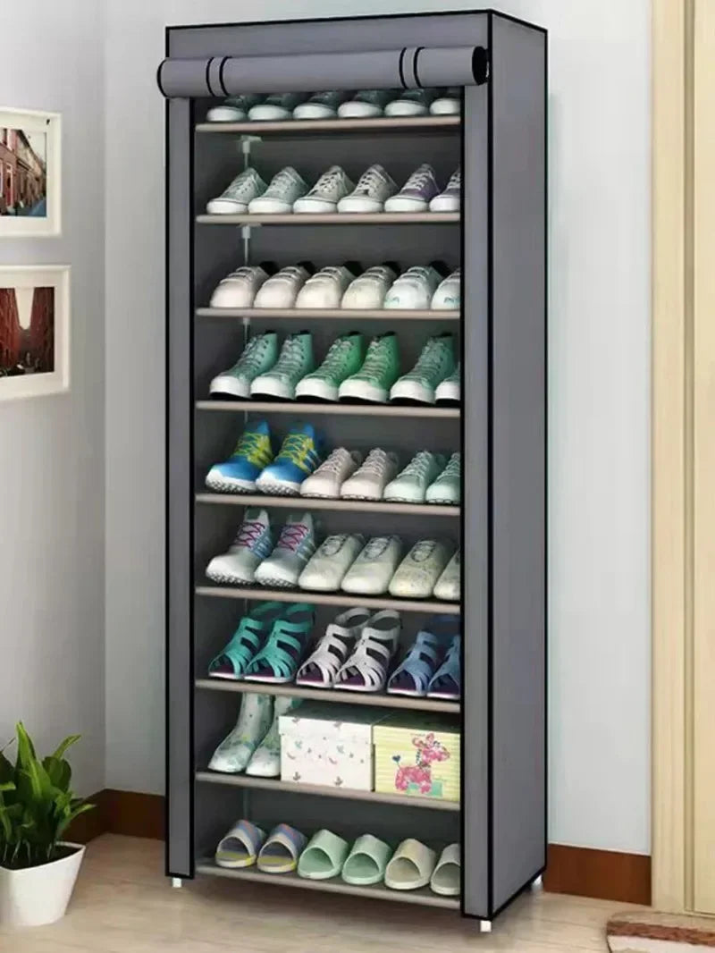 Dustproof Shoe Storage Rack – Multilayer Nonwoven Organizer Cabinet, Space-Saving Shoe Shelf for Home & Hallway