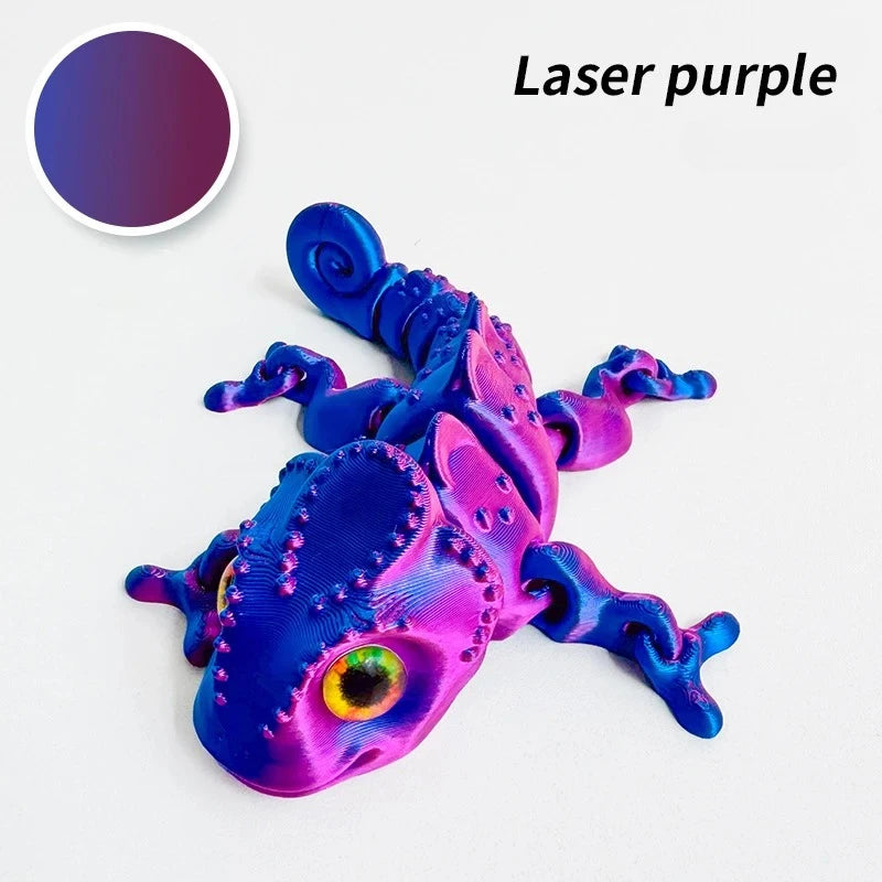 3D Printed Chameleon Figure - Movable Multi-Joint Reptile Toy for Kids & Room Decor