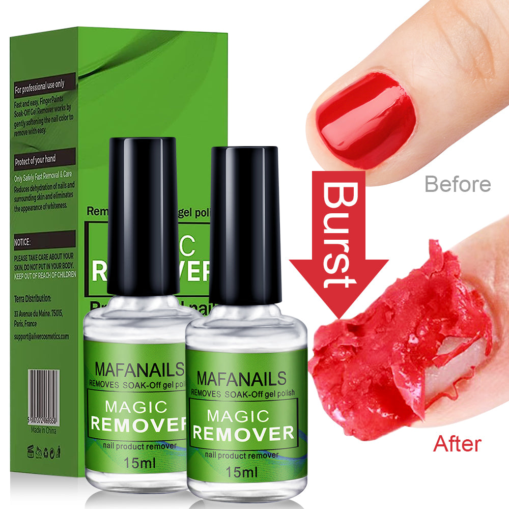 MAFANAILS 15ml Magic Nail Gel Remover — Fast-Acting UV Gel & Semi-Permanent Polish Remover, Nail Varnish & Glue Cleaner