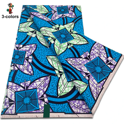 2026 Original African Wax Print Fabric - 100% Cotton Nigerian Ankara Batik Soft Pagne Material