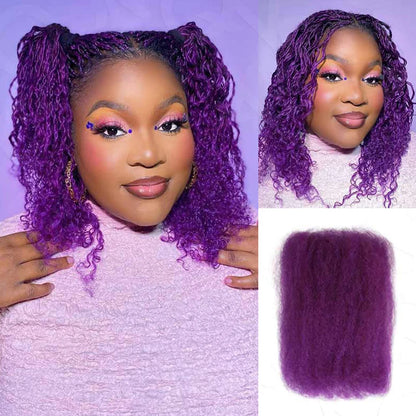 Black Pearl Peruvian Kinky Curly Hair - 100% Remy Human Hair Bulk Braiding Bundles
