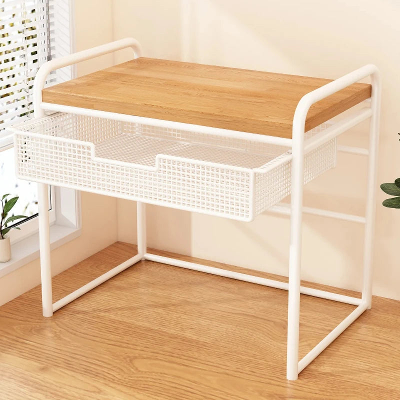 Office Printer Stand & Desktop Organizer – Foldable Multifunctional Shelf for Copier, Files & Space-Saving Storage