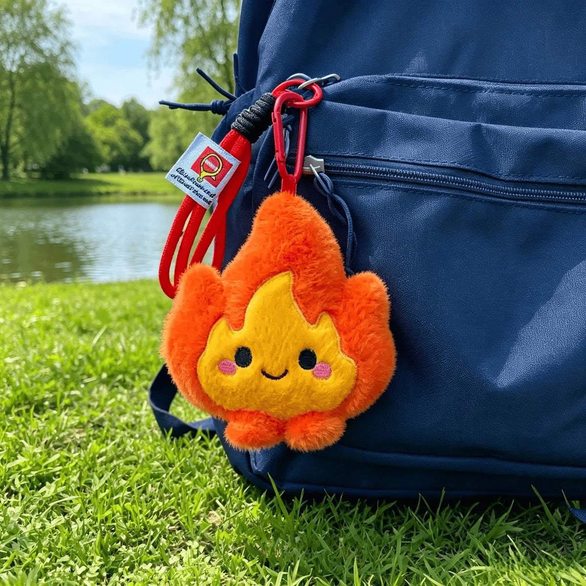 Small Spark Plush Keychain - 3D Embroidered Charm with Detachable Hanging Rope and Soft, Low-Shedding Plush