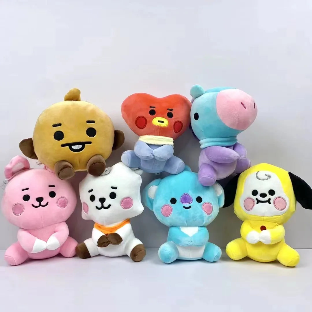BTed Plush Toys Keychain – Kawaii Mini Anime Pendant 12-22cm Soft Stuffed Animal Doll Gift for Kids