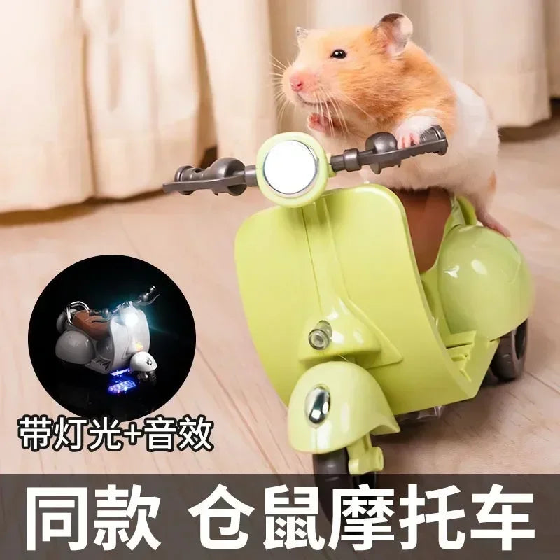 Mini Electric Retro Motorcycle Toy – Dazzling Spin for Labubu Dolls & Pets, Children’s Birthday Gift