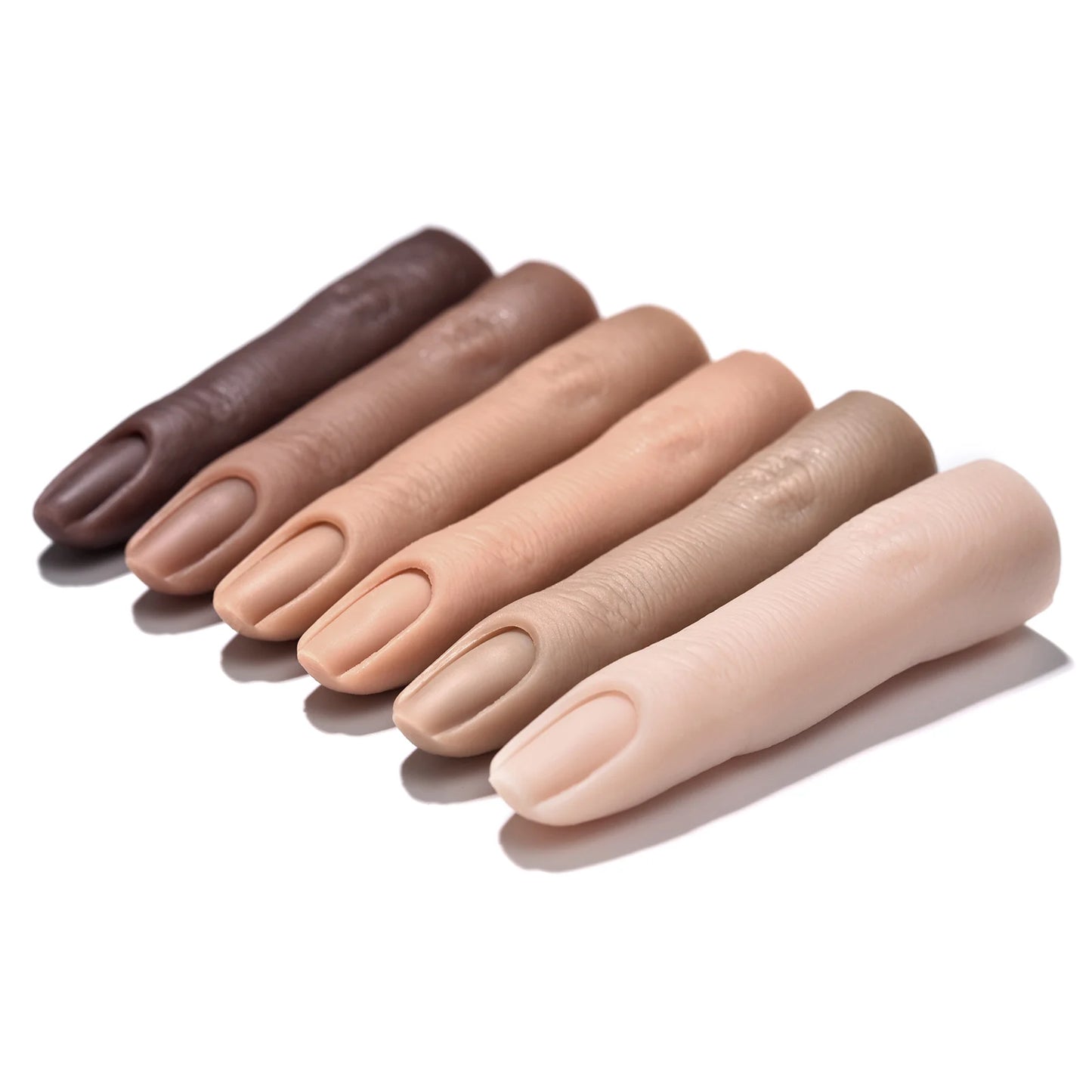 Realistic Silicone Nail Art Practice Finger - Manicure Training & Display Tool