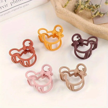 5/10PCS Mickey Ear Hair Clips - Hollow Geometric Cartoon Hair Accessories for Parties, Holidays & Gifts