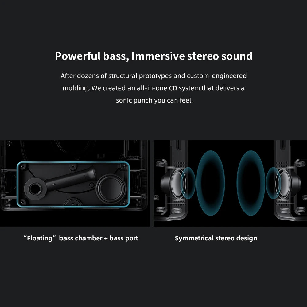 FIIO Snowsky BEATBOX Portable CD Player - FM Radio Bluetooth Speaker USB CD Ripper Rechargeable Audio Device