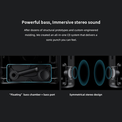 FIIO Snowsky BEATBOX Portable CD Player - FM Radio Bluetooth Speaker USB CD Ripper Rechargeable Audio Device