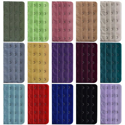 2PCS/4PCS Strap Extender Set – 3-Hook, 5-Row Adjustable Candy Color Bra Extenders for Women