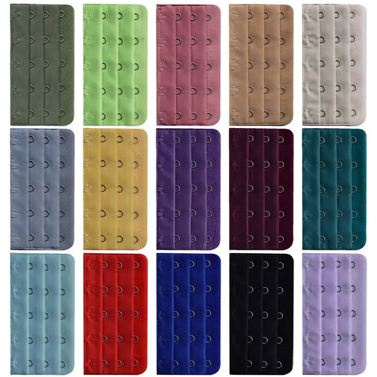 2PCS/4PCS Strap Extender Set – 3-Hook, 5-Row Adjustable Candy Color Bra Extenders for Women