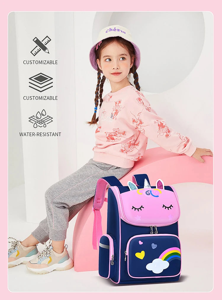 Children’s School Backpack | Cute Waterproof Lightweight Bag for Elementary Students, Grades 1-6, Ages 6-12