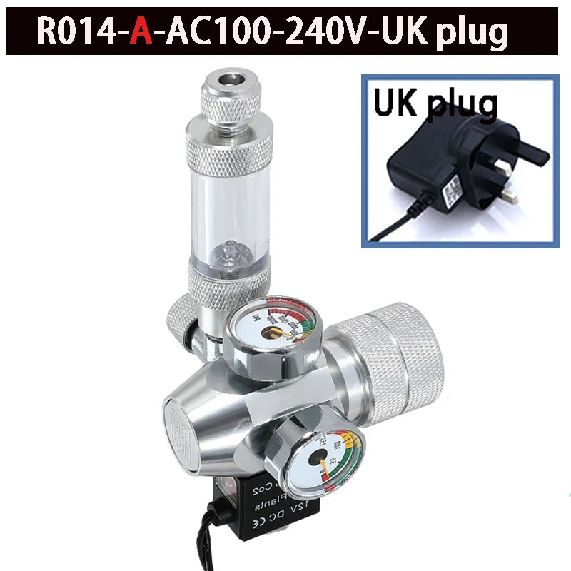 2024 DIY Aquarium CO2 Regulator – Electromagnetic Valve, Bubble Counter & Pressure Reducing Valve for Fish Tank CO2 Control System