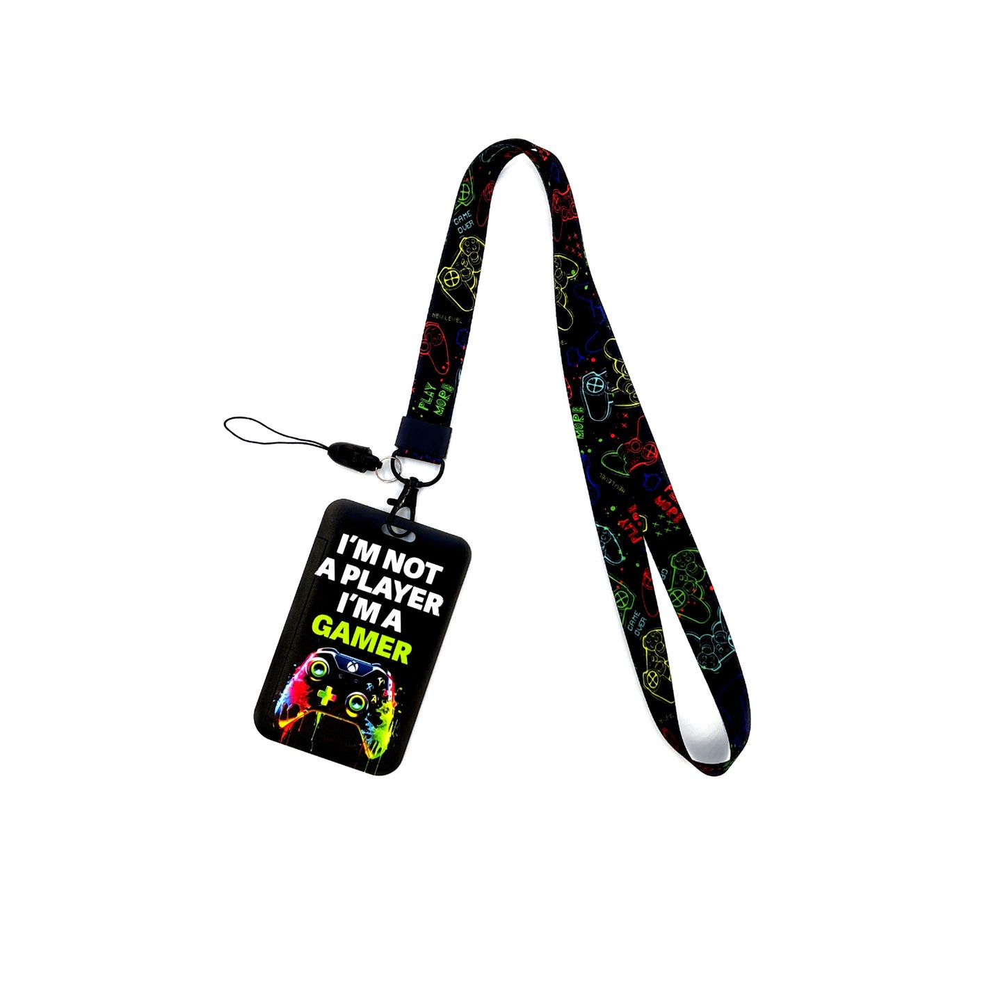 Vintage Tape ID Card Holder with Hanging Rope – Mobile Phone & Chest Card Lanyard