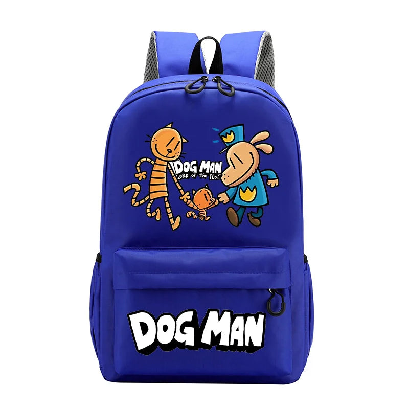 New Dog Man Kids Backpack — Large-Capacity Cartoon Schoolbag for Boys, Children’s School Supplies & Gifts