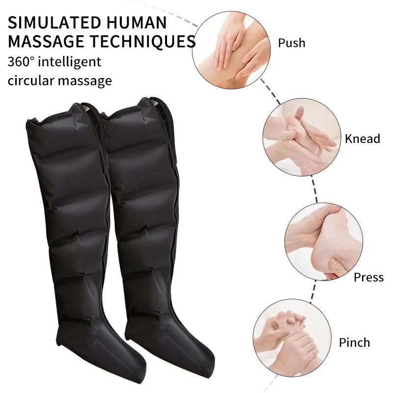 JinKairui Electric Leg Massager - Extended Thigh, Calf & Foot Relaxation with Remote Control