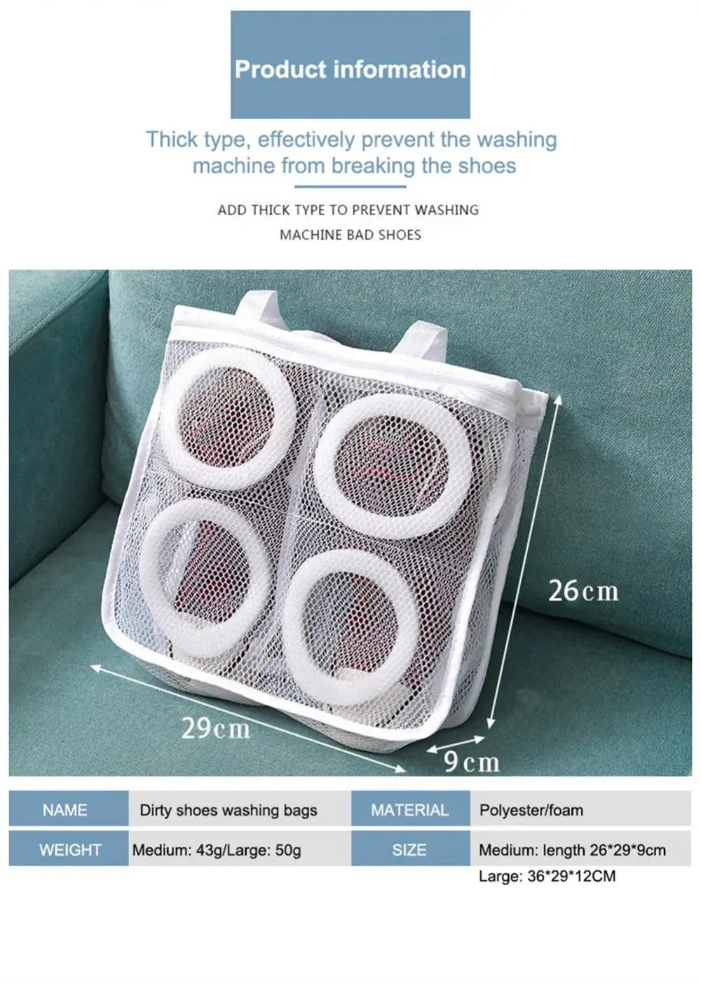 Portable Mesh Shoe Laundry Bag – Washing Machine Safe, Anti-Deformation Shoe Storage & Clothes Organizer