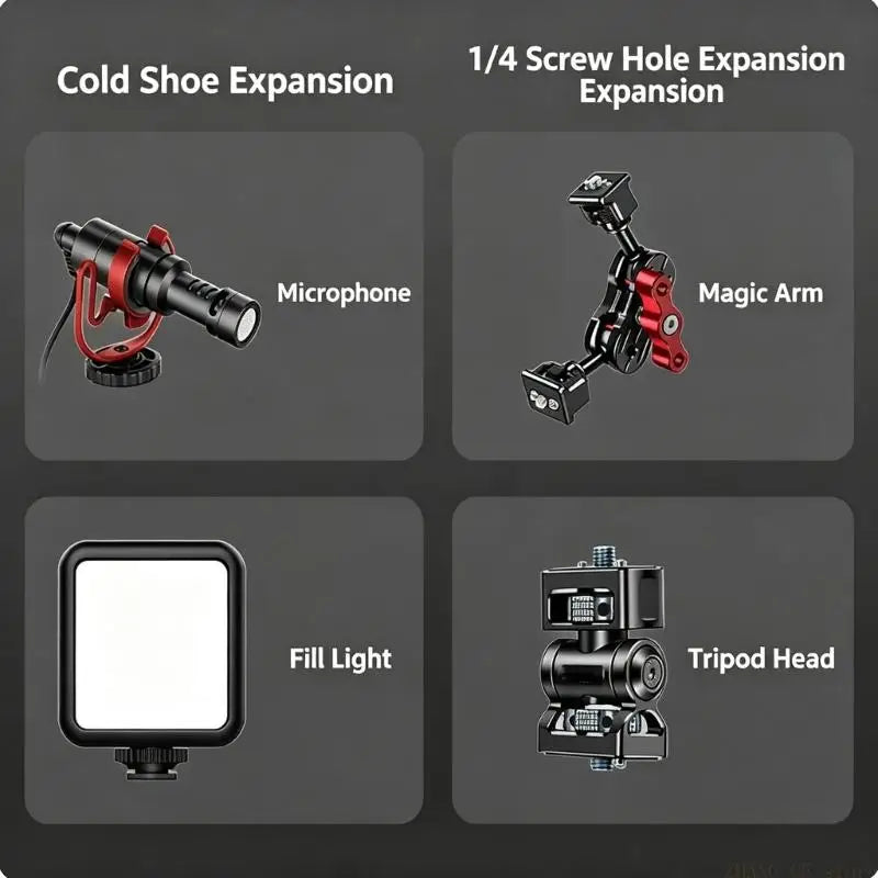 M5TD Reversible Camera Cage Handle - Metal Mount for Camera Cage Expansion and Rigging