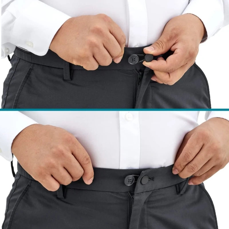 Flexible Waist Extenders for Jeans & Pants - 15mm/18mm Buttons for Women & Men, Ideal for Pregnancy, Skirts - Model 87HA
