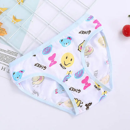 1/3/6/12 Pcs Girls Cotton Panties Set - Cute Print Kids Briefs Soft Breathable Children Underwear Shorts