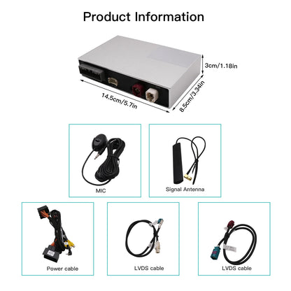 Wireless CarPlay & Android Auto Adapter for VW Touareg 7P RNS850 – 8-Inch Screen Mirroring, CarPlay & AirPlay Multimedia 2011-2018